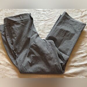 Women’s Banana Republic Black and White Gingham Check Cropped Pants Cotton